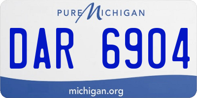 MI license plate DAR6904