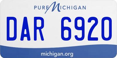 MI license plate DAR6920