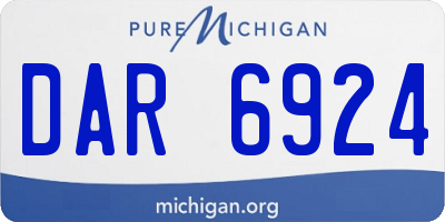 MI license plate DAR6924