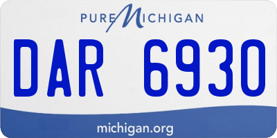 MI license plate DAR6930