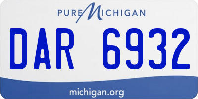 MI license plate DAR6932