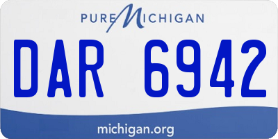 MI license plate DAR6942