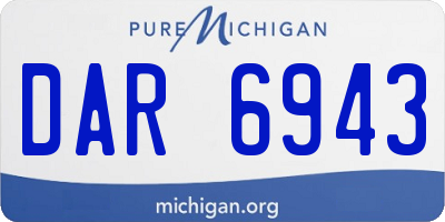 MI license plate DAR6943