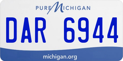 MI license plate DAR6944