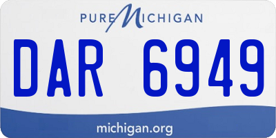 MI license plate DAR6949