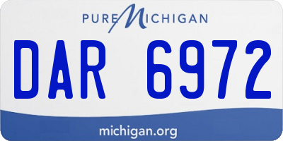 MI license plate DAR6972