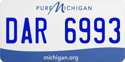MI license plate DAR6993