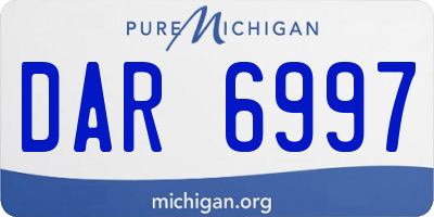 MI license plate DAR6997