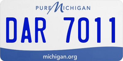 MI license plate DAR7011