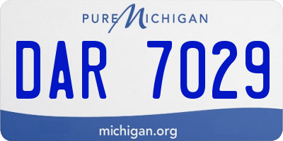 MI license plate DAR7029