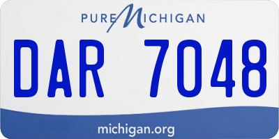 MI license plate DAR7048