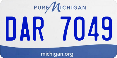 MI license plate DAR7049