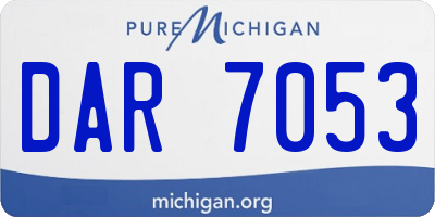 MI license plate DAR7053