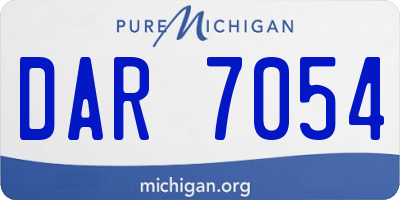 MI license plate DAR7054