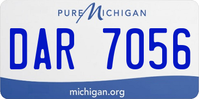 MI license plate DAR7056
