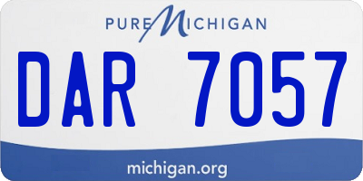 MI license plate DAR7057