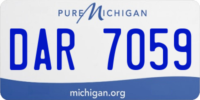 MI license plate DAR7059