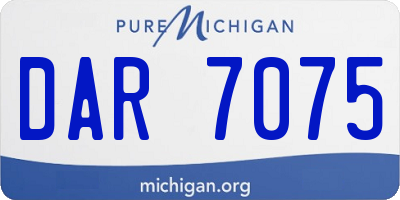 MI license plate DAR7075