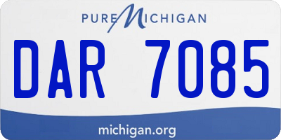 MI license plate DAR7085