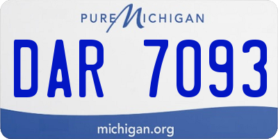 MI license plate DAR7093