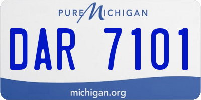 MI license plate DAR7101