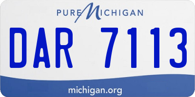 MI license plate DAR7113