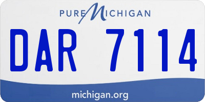 MI license plate DAR7114