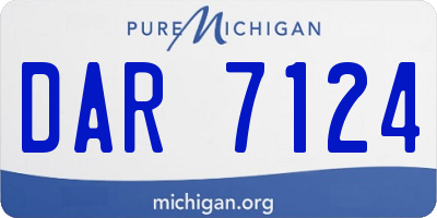 MI license plate DAR7124
