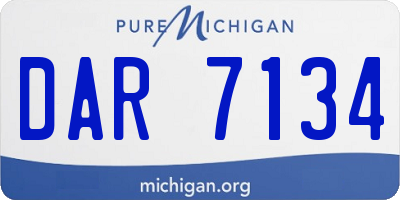 MI license plate DAR7134