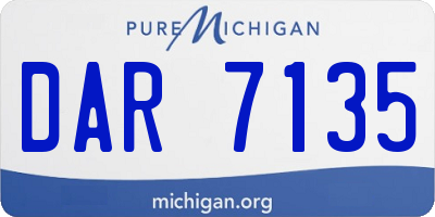 MI license plate DAR7135