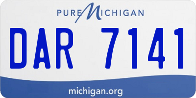 MI license plate DAR7141