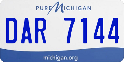 MI license plate DAR7144