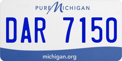 MI license plate DAR7150