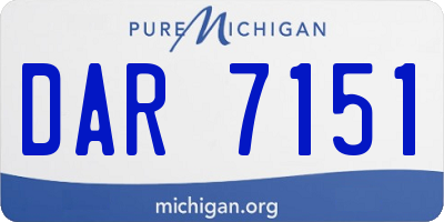 MI license plate DAR7151