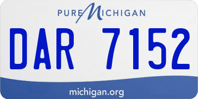 MI license plate DAR7152