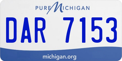MI license plate DAR7153