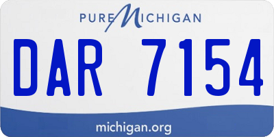 MI license plate DAR7154