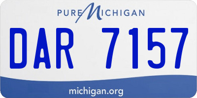 MI license plate DAR7157