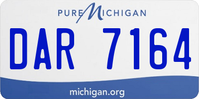 MI license plate DAR7164