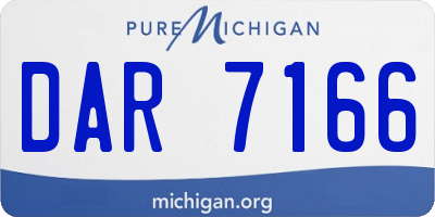 MI license plate DAR7166
