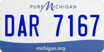 MI license plate DAR7167