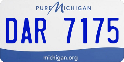 MI license plate DAR7175