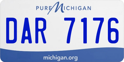 MI license plate DAR7176