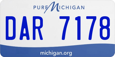 MI license plate DAR7178