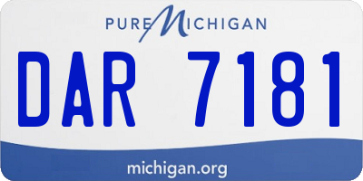 MI license plate DAR7181