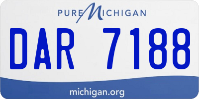 MI license plate DAR7188