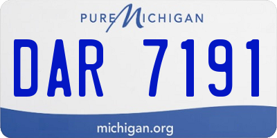 MI license plate DAR7191