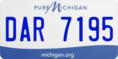 MI license plate DAR7195