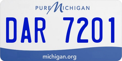 MI license plate DAR7201