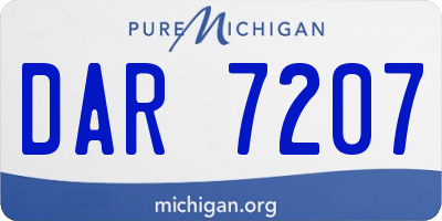 MI license plate DAR7207